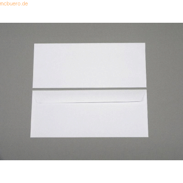 Blanke Briefumschlge 127x310mm 100g/qm gummiert VE=250 Stck wei