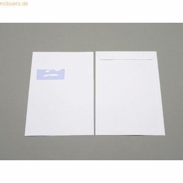 Blanke Versandtaschen B4 120g/qm haftklebend Sonderfenster VE=250 Stc