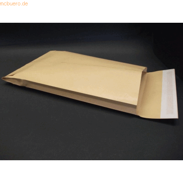 Blanke Faltentaschen 254x381x25mm 140g/qm haftklebend VE=125 Stck bra