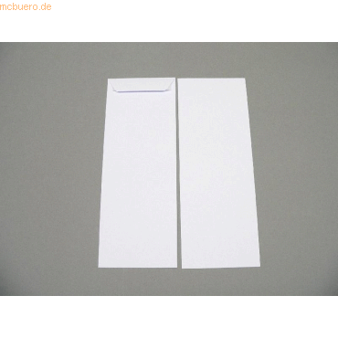 Blanke Versandtaschen 162x430mm 120g/qm haftklebend VE=250 Stck wei