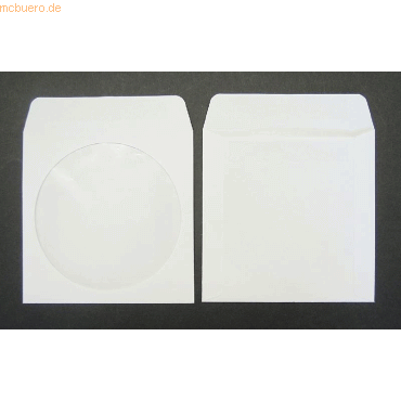 Blanke CD-ROM Versandhlle 124x124mm 90g/qm selbstklebend Fenster VE=2