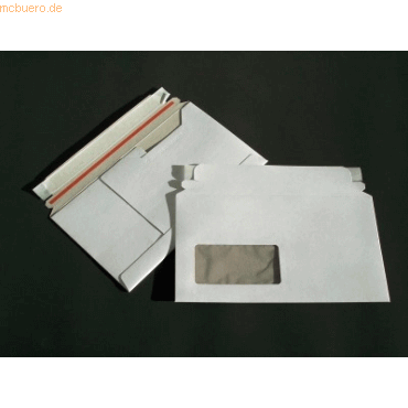 Blanke CD-ROM Versandhlle 125x220mm 250g/qm haftklebend Fenster VE=50