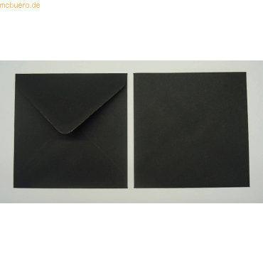 Blanke Briefumschlge 130x130mm 100g/qm gummiert VE=100 Stck schwarz