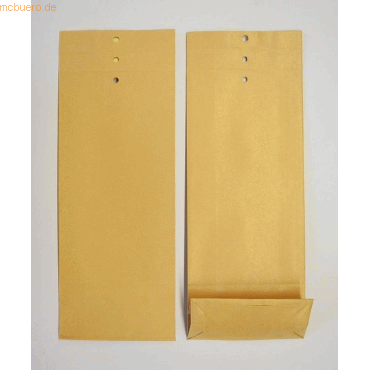 Blanke Musterbeutel 120x285x50mm 120g/qm ohne VE=250 Stck braun