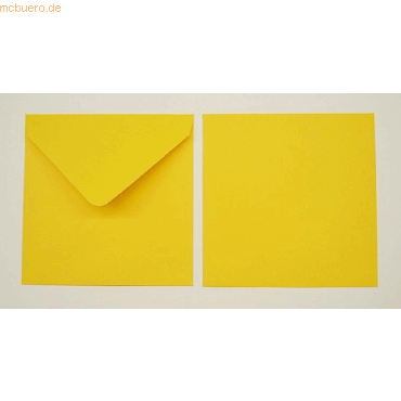 Blanke Briefumschlge 155x155mm 100g/qm gummiert VE=100 Stck eigelb