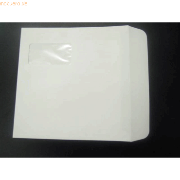 Blanke Briefumschlge 220x220mm 100g/qm gummiert Fenster VE=100 Stck