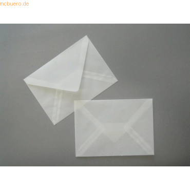 Blanke Briefumschlge 110x155mm 80g/qm ohne VE=100 Stck transparent-w