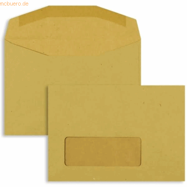 Blanke Kuvertierhllen C6 80g/qm gummiert Sonderfenster VE=1000 Stck