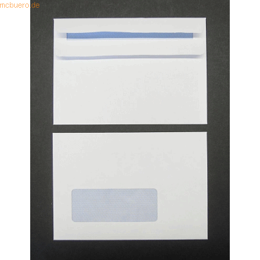Blanke Briefumschlge C6 90g/qm selbstklebend Sonderfenster VE=1000 St