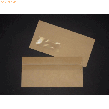 Blanke Briefumschlge DINlang 80g/qm selbstklebend Sonderfenster VE=10
