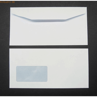 Blanke Kuvertierhllen DIN C6/5 90g/qm gummiert Sonderfenster VE=1000