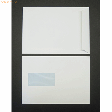 Blanke Versandtaschen C5 100g/qm haftklebend Fenster VE=500 Stck wei
