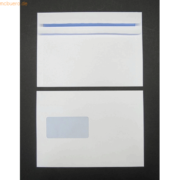 Blanke Briefumschlge C5 100g/qm selbstklebend Fenster VE=500 Stck we