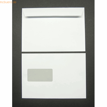 Blanke Briefumschlge C5 120g/qm haftklebend Fenster VE=500 Stck hoch
