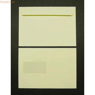 Blanke Briefumschlge C5 120g/qm haftklebend Fenster VE=500 Stck sand