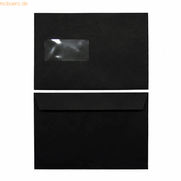 Blanke Briefumschlge C5 120g/qm haftklebend Fenster VE=500 Stck schw