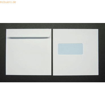 Blanke Briefumschlge 165x165mm 100g/qm gummiert Sonderfenster VE=500