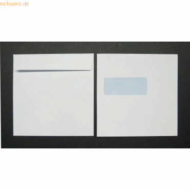 Blanke Briefumschlge 170x170mm 100g/qm gummiert Sonderfenster VE=500