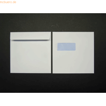 Blanke Briefumschlge 190x190mm 100g/qm gummiert Sonderfenster VE=500