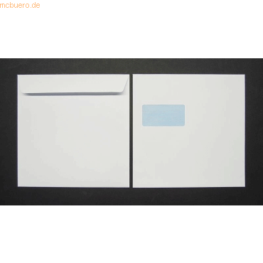 Blanke Briefumschlge 240x240mm 100g/qm gummiert Sonderfenster VE=250