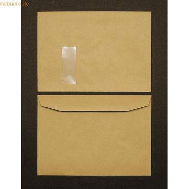 Blanke Kuvertierhllen C4 100g/qm gummiert Sonderfenster VE=250 Stck