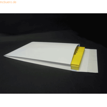 Blanke Faltentaschen 250x352x25mm B4 140g/qm haftklebend VE=125 Stck