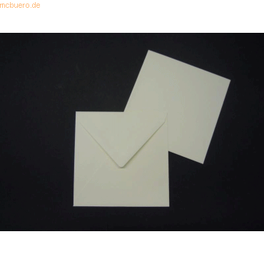 Blanke Briefumschlge 125x140mm 100g/qm gummiert VE=100 Stck ivory