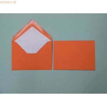 Blanke Briefumschlge 135x192mm 100g/qm gummiert VE=100 Stck orange