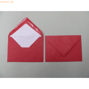 Blanke Briefumschlge 135x192mm 100g/qm gummiert VE=100 Stck rot