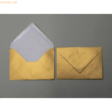 Blanke Briefumschlge 135x192mm 100g/qm gummiert VE=100 Stck gold