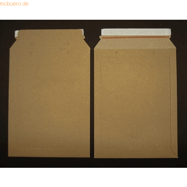 Blanke Vollpapptaschen 240x315mm 500g/qm haftklebend VE=100 Stck