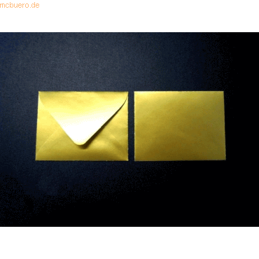Blanke Briefumschlge Chromolux 52x71mm 90g/qm ohne VE=100 Stck gold