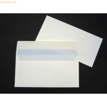 Blanke Briefumschlge DINlang 100g/qm haftklebend VE=500 Stck brillan