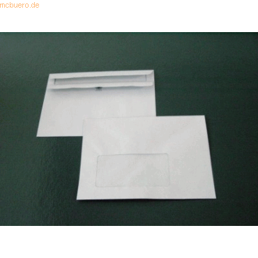 Blanke Briefumschlge C6 75g/qm selbstklebend Pergamin-Fenster VE=1000