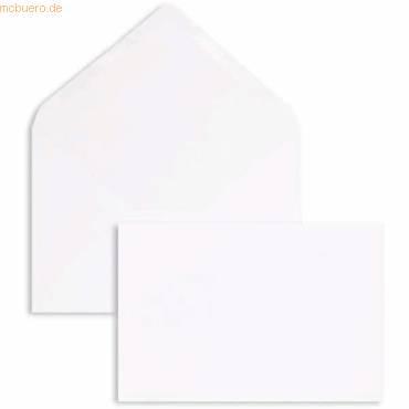 Blanke Briefumschlge 105x155mm 80g/qm gummiert VE=100 Stck wei