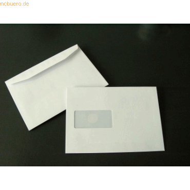Blanke Kuvertierhllen C5 90g/qm gummiert Fenster VE=500 Stck wei