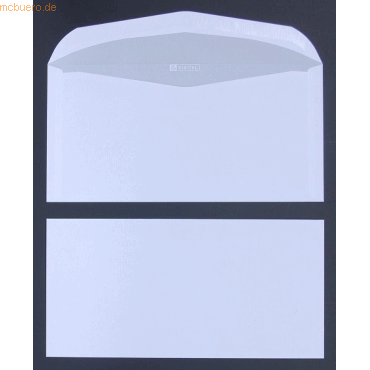 Blanke Briefumschlge DIN C6/5 80g/qm gummiert VE=1000 Stck wei