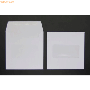 Blanke Briefumschlge 125x125mm 100g/qm haftklebend Sonderfenster VE=1