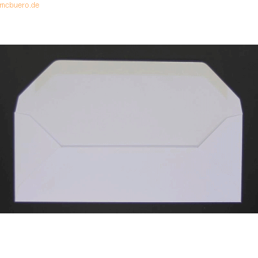 Blanke Briefumschlge 80x205mm 100g/qm gummiert VE=100 Stck wei