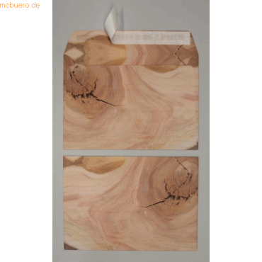 Blanke Briefumschlge C5 135g/qm haftklebend VE=125 Stck eiche natur