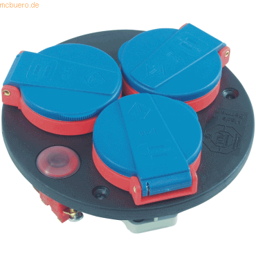 Brennenstuhl Steckdoseneinsatz-Montageplatte IP44 3-fach 230V/16A schw