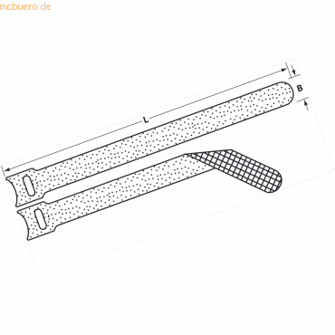 Brennenstuhl Klett-Kabelbinder 10mm x 125mm VE=20 Stck schwarz