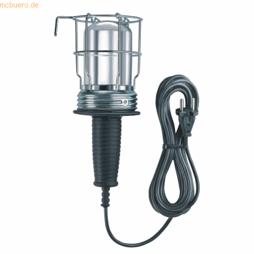 5 x Brennenstuhl Gummi-Handleuchte bis 60W 5m silber/schwarz