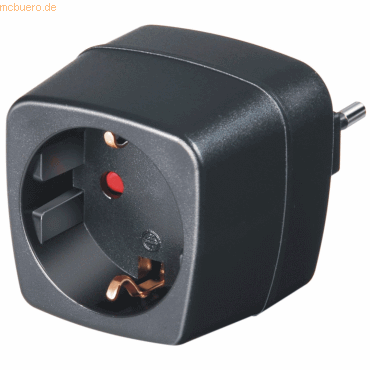 5 x Brennenstuhl Reisestecker-Adapter Schutzkontakt/Italien schwarz