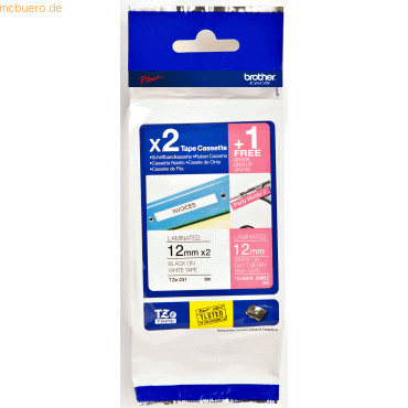 Brother Schriftband-Set 2x TZe-231 + 1x TZe-MQP35