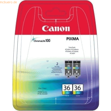 Canon Tintenpatrone Canon CLI36C 3-farbig VE=2 Stck