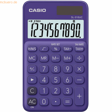 Casio Taschenrechner SL-310UC-PL Solar/Batterie violett