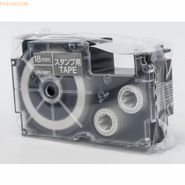 Casio Stempelbandkassette XR-18 ST 18mm für Beschriftungssysteme