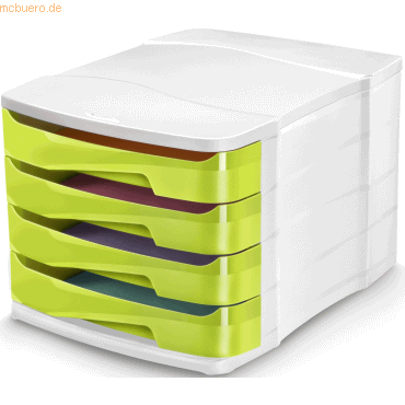 CEP Schubladenbox Gloss 4 Schbe 292x386x246mm anisgrn