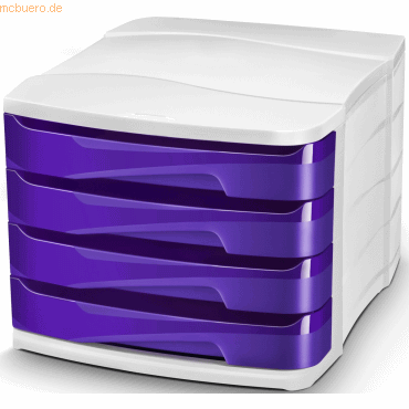 CEP Schubladenbox Gloss 4 Schbe 292x386x246mm violett